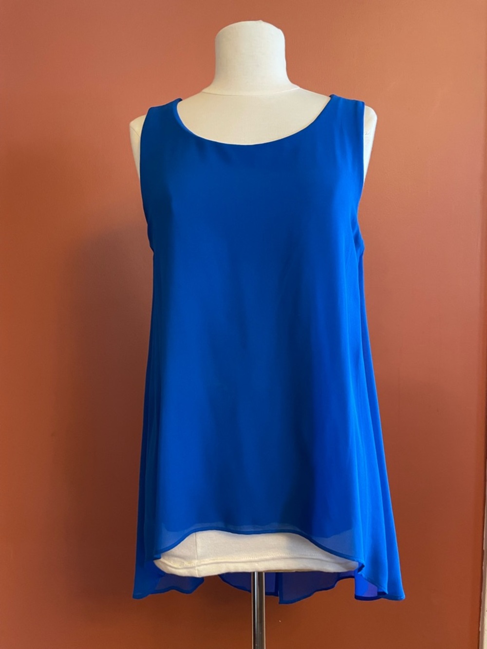 Calvin Klein Royal Blue Layered Sleeveless Tank